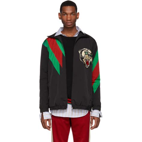 black panther jackets gucci|Gucci Black Panther Star Embroidered Leather Jacket.